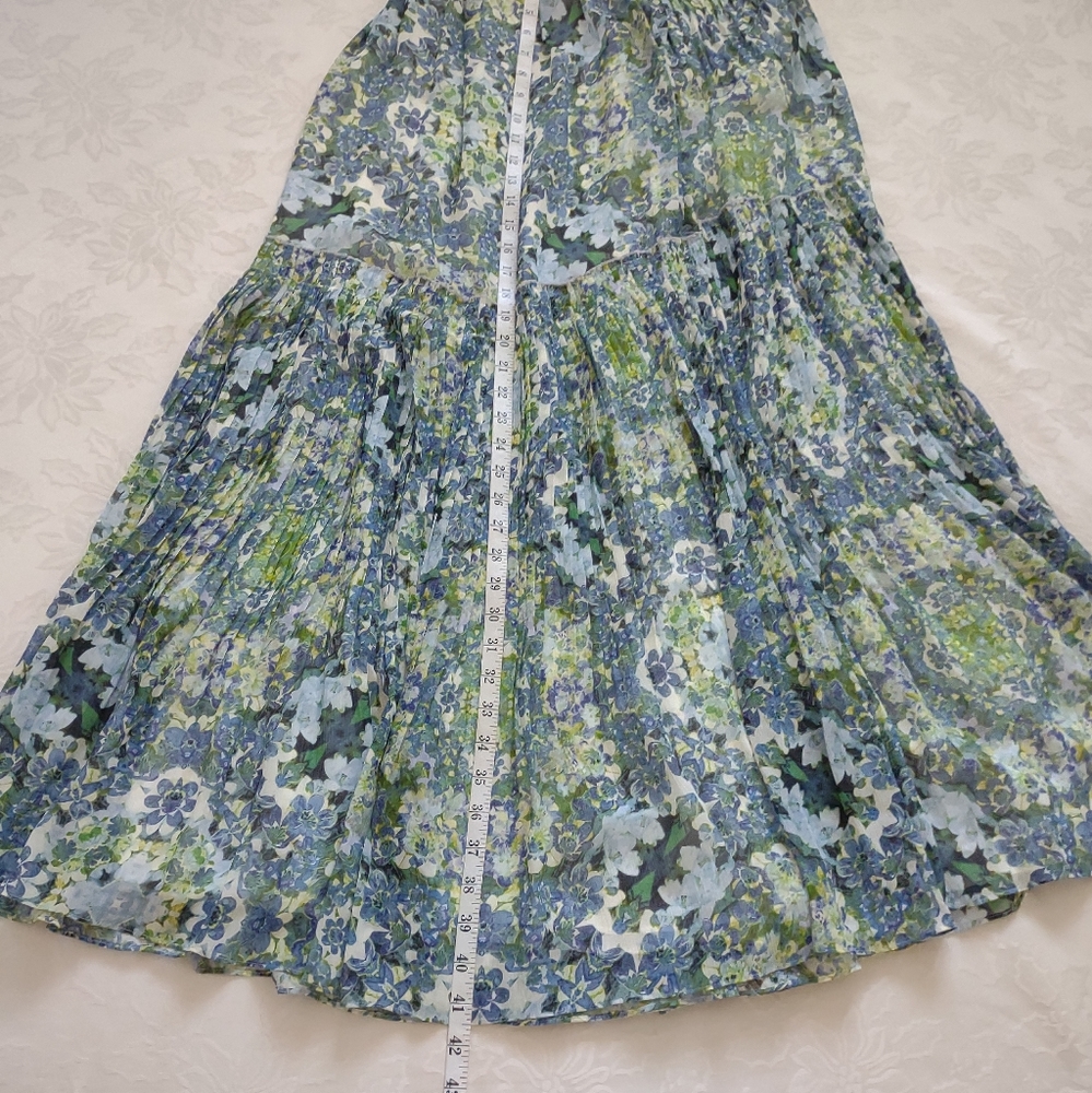 New 🆕 Vogue runway collection Marchesa Voyage silk kaleidescope pleated maxi - Picture 2 of 11